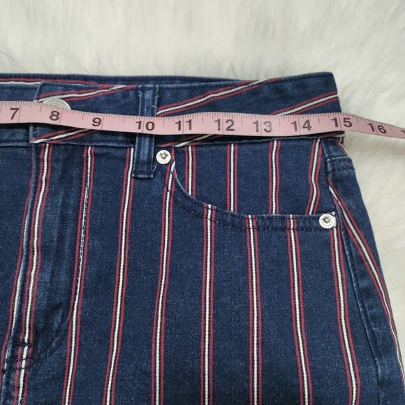 American Eagle 4th July Denim Festival Boho Y2k High Rise Mini Skirt 4 - Picture 4 of 9